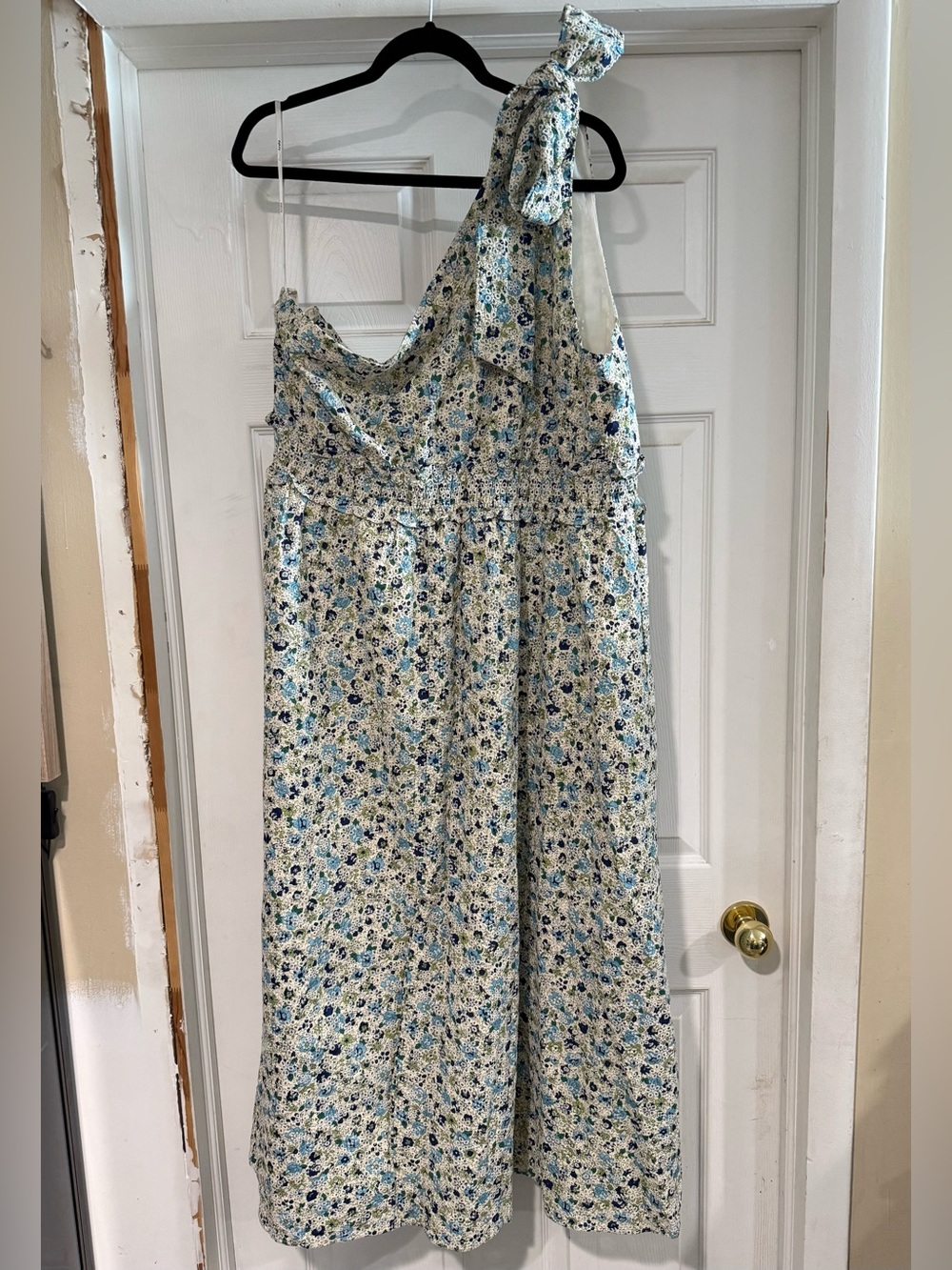 ARULA One-Shoulder Floral Eyelet Sundress